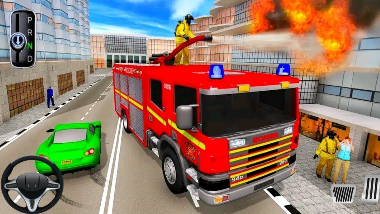 Real Fire Truck Driving Simulator #3 - New Fire Truck Driving - Fighting Games 3d -Android Gameplay