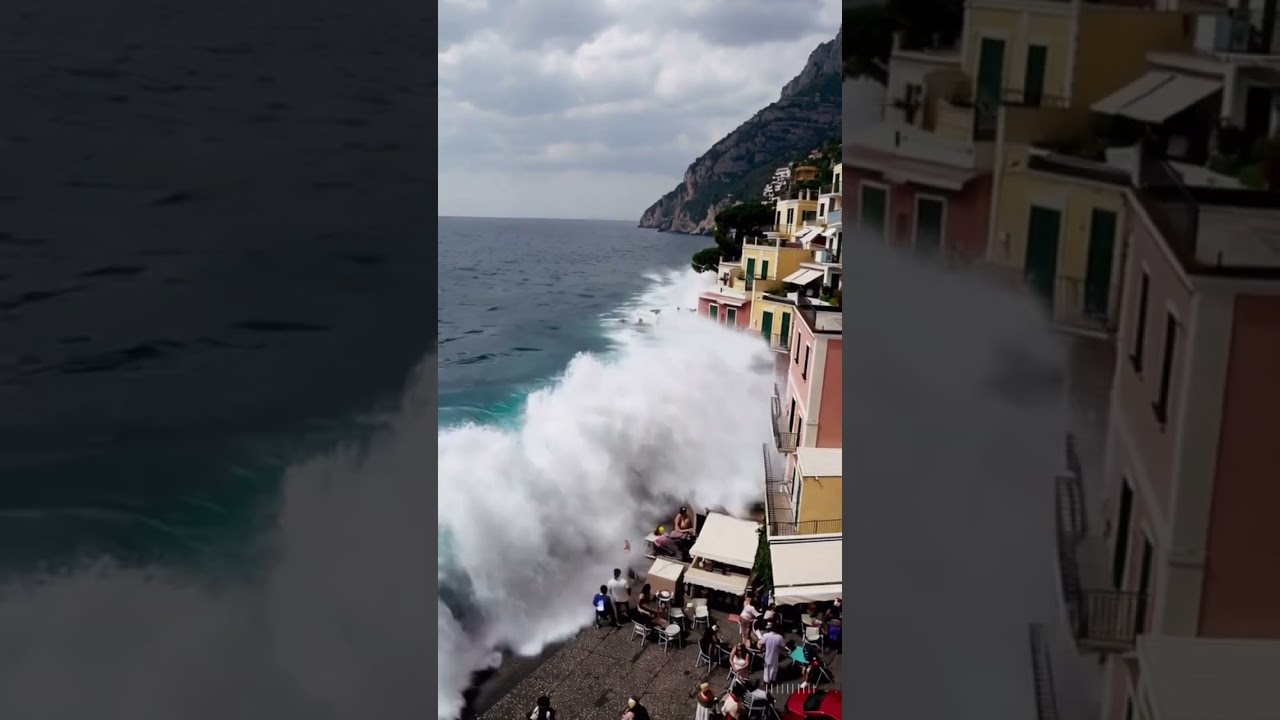 Waves Crashing in Amalfi, Italy🌊
