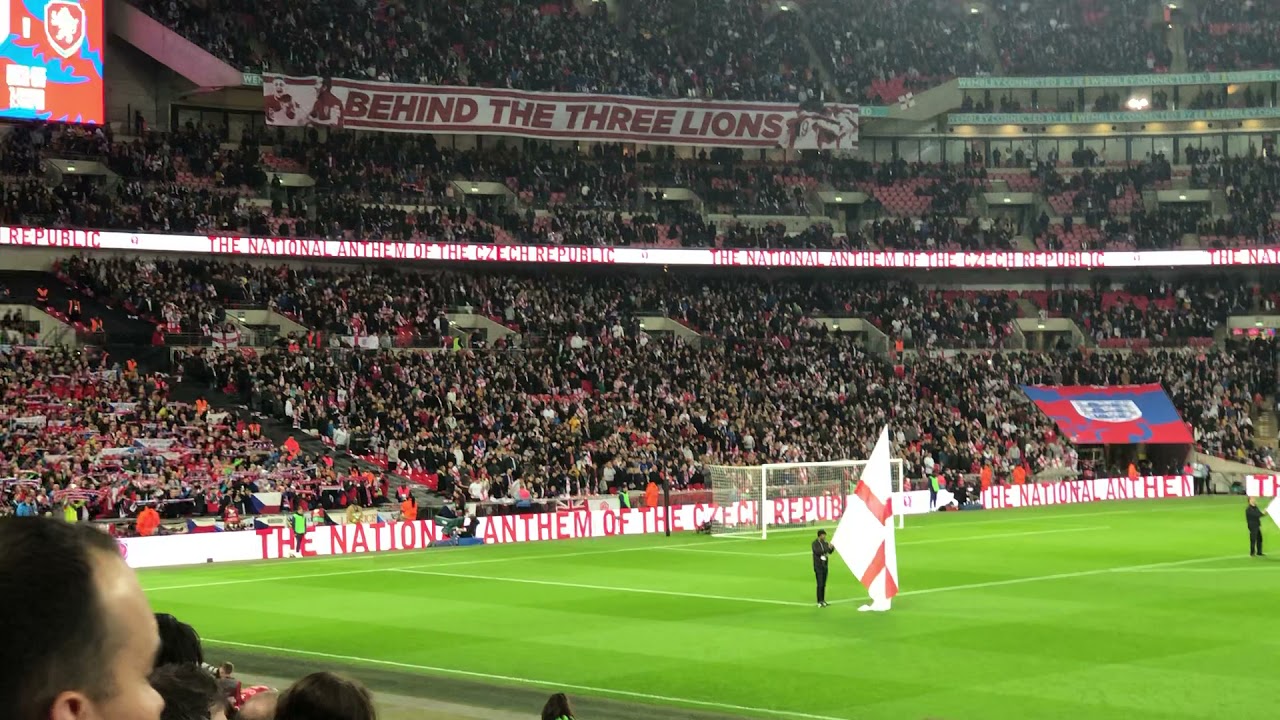 England vs Czech Republic National Anthems 22-03-2019
