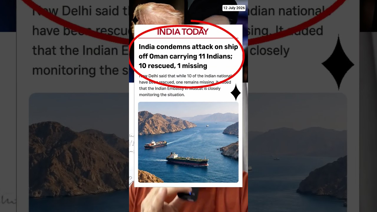 Iran Warning Shot Near Oman: 11 Indian Seafarers on Merchant Ship