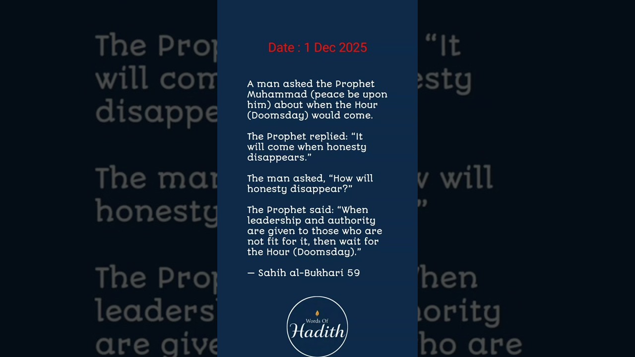 When Will Doomsday Come? — Hadith 