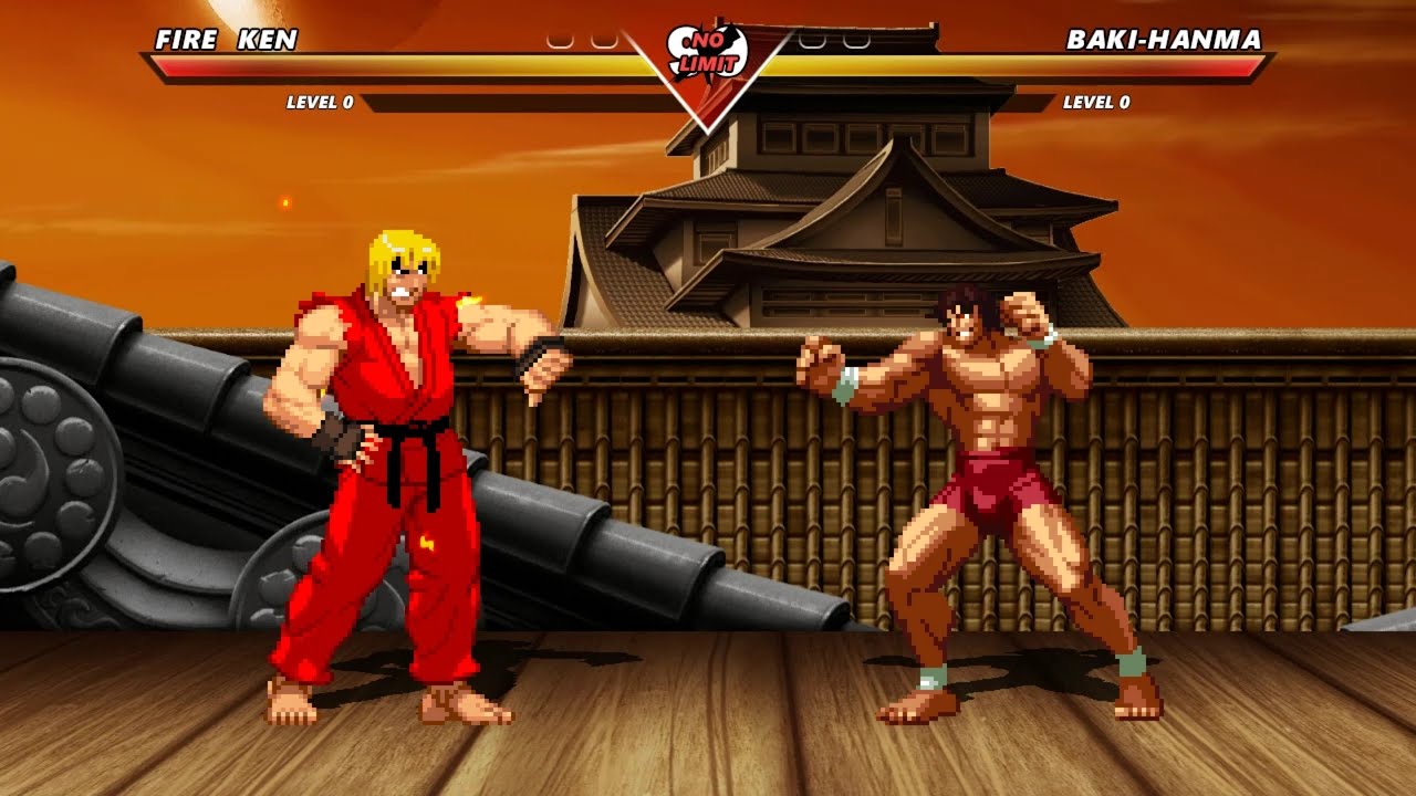 FIRE KEN vs BAKI HANMA - Highest Level Incredible Epic Fight!