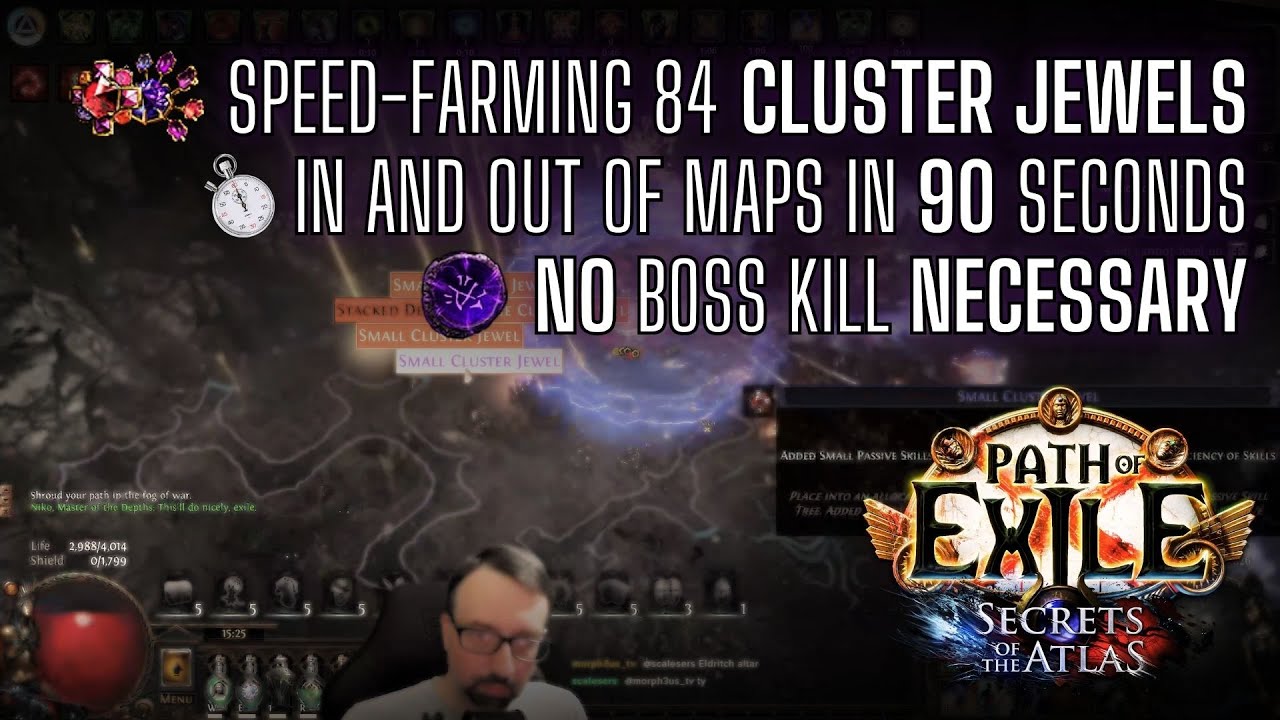 [PoE 3.26] 100 MAPS T17 Boss Skip Cluster Farm for PROFIT - Prep & Results (20-30 div+ per hour)