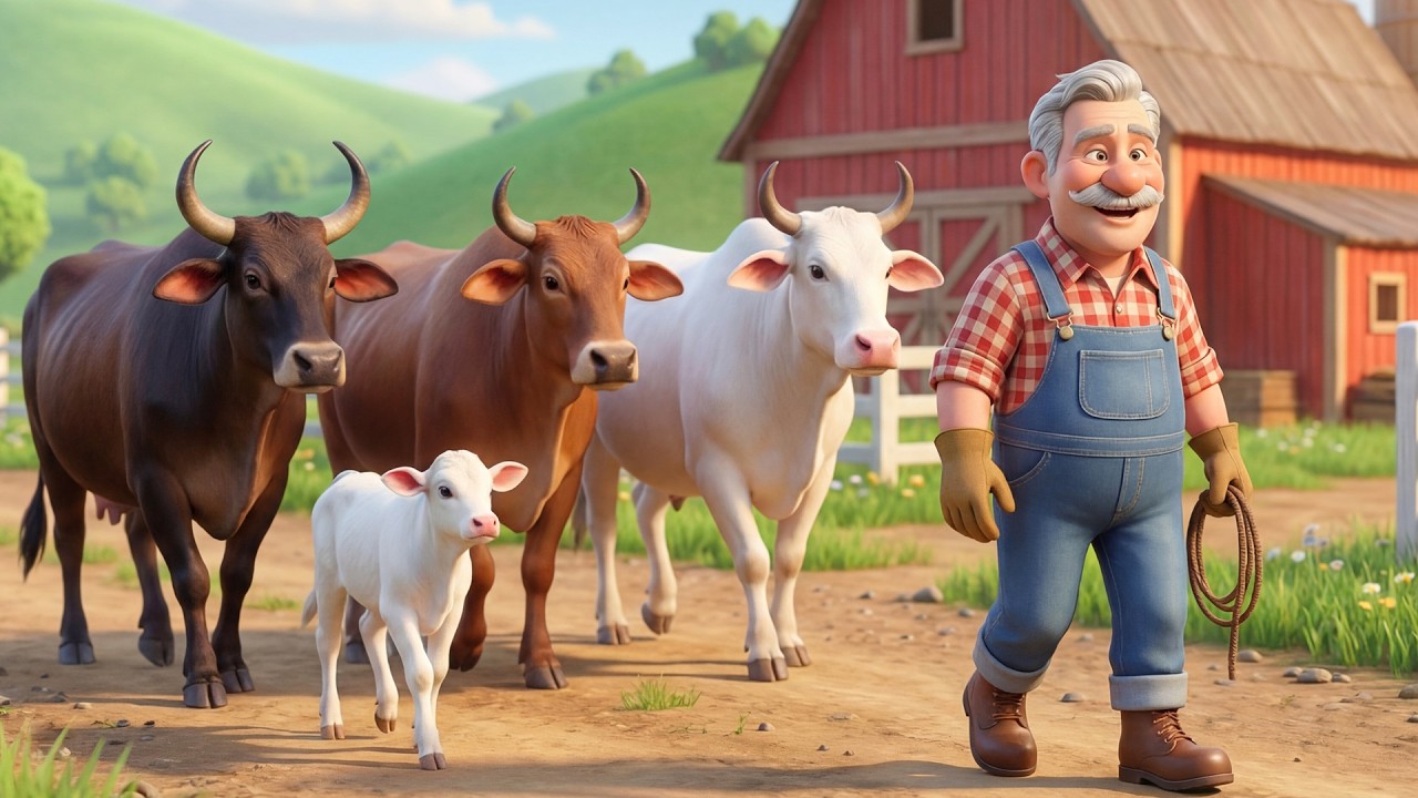Old MacDonald Had a Farm 🐄🐓 | Learn Farm Animals & Farm Life | 3D Kids Songs