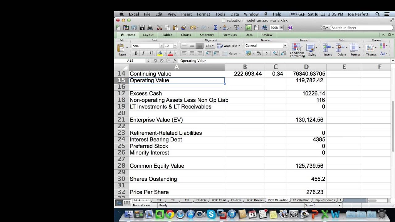 Implied Comparables / Multiples