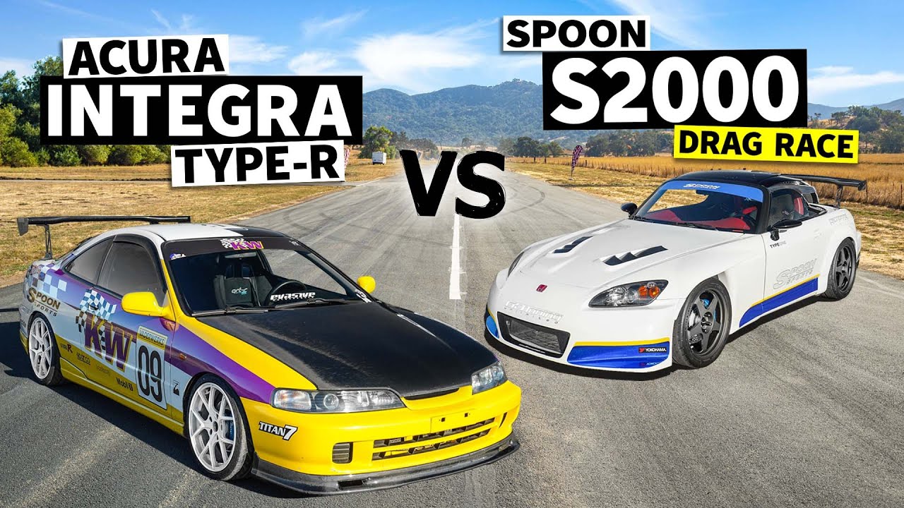 Acura Integra Type R против Honda S2000! Гонка переднего и заднего привода VTEC