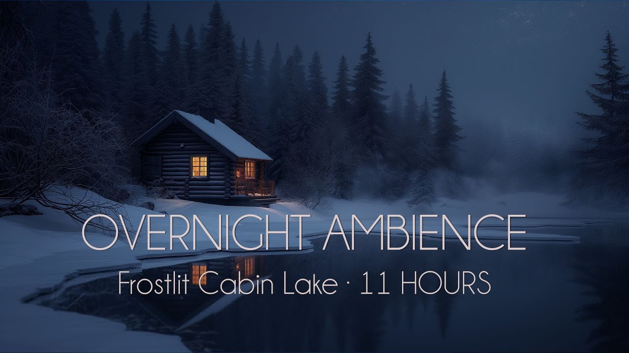 Frostlit Cabin by the Lake · 11 HOURS | Midnight Soundscape