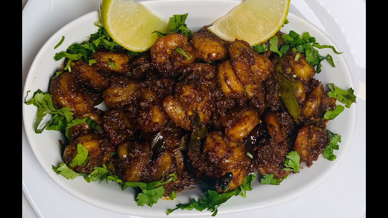 இறால் மிளகு வறுவல் / How to make easy Prawn Pepper Fry Recipe / prawn pepper fry in tamil