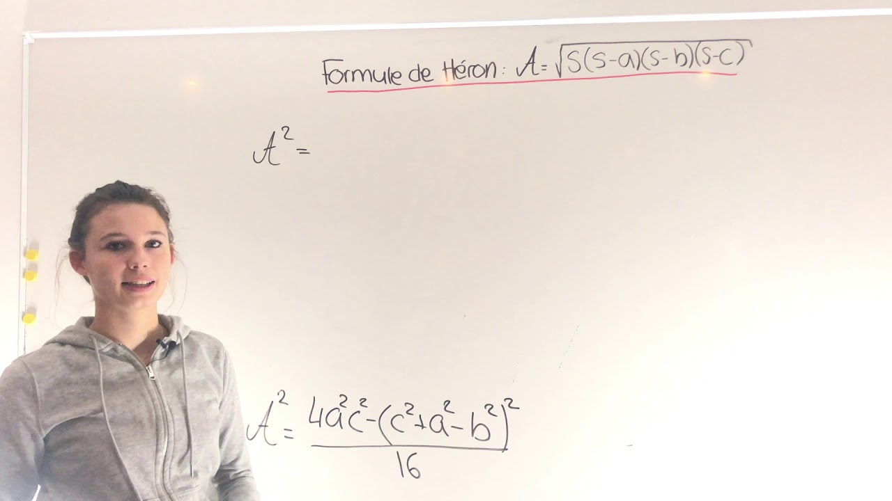 Démonstration de la formule de Héron