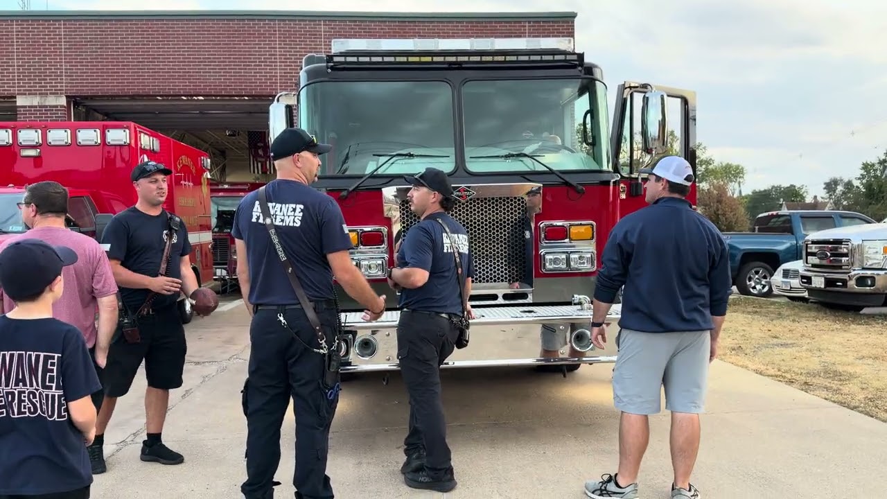 Brand New Fire Truck pushed into the Kewanee Fire Department Garage