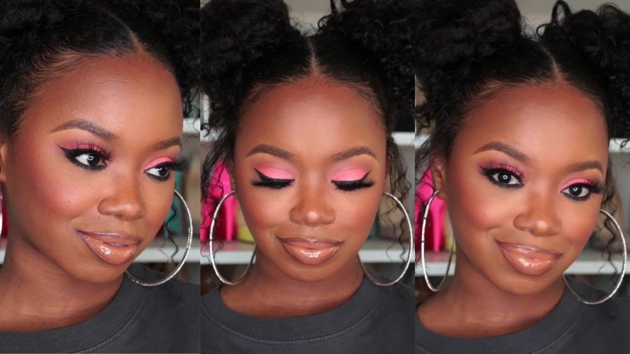 Easy Neon Coral Beginner Friendly Makeup #shorts