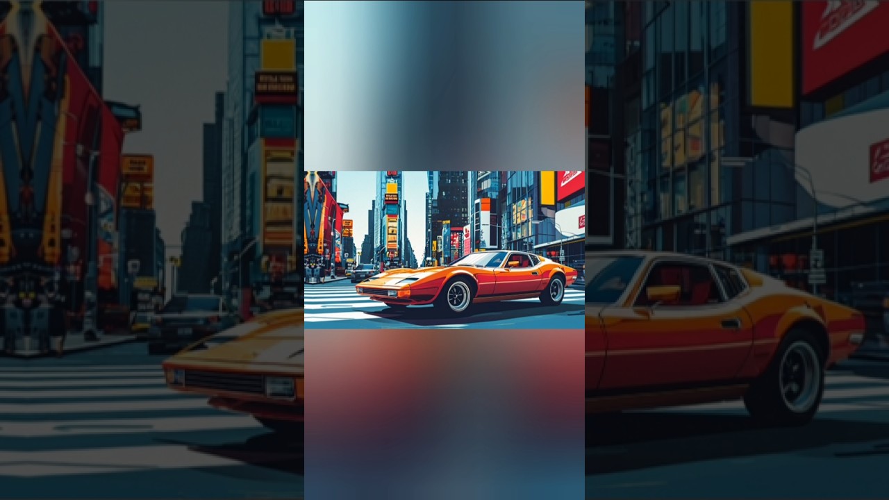 Retro Sports Car in a Modern City #modernclassic #convertible #classicsportscar #autoclassic