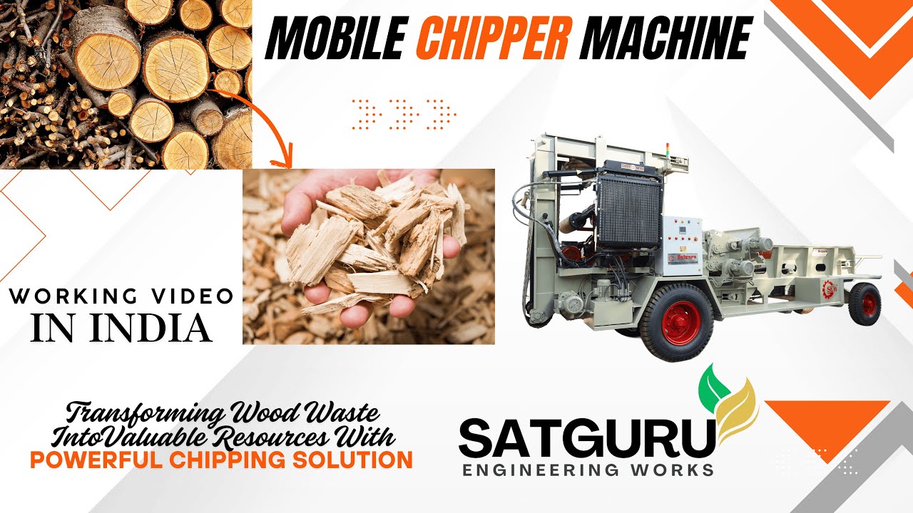 SATGURU® INDIA'S 1st Mobile Chipper Machine l Working Video l Wood Shredder Machine l MAKE IN INDIA