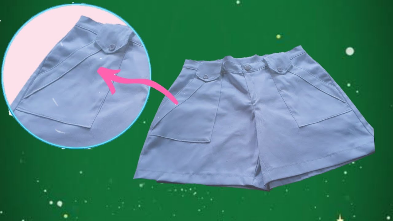 AULA 32 - Shorts com bolso vintage (parte1)