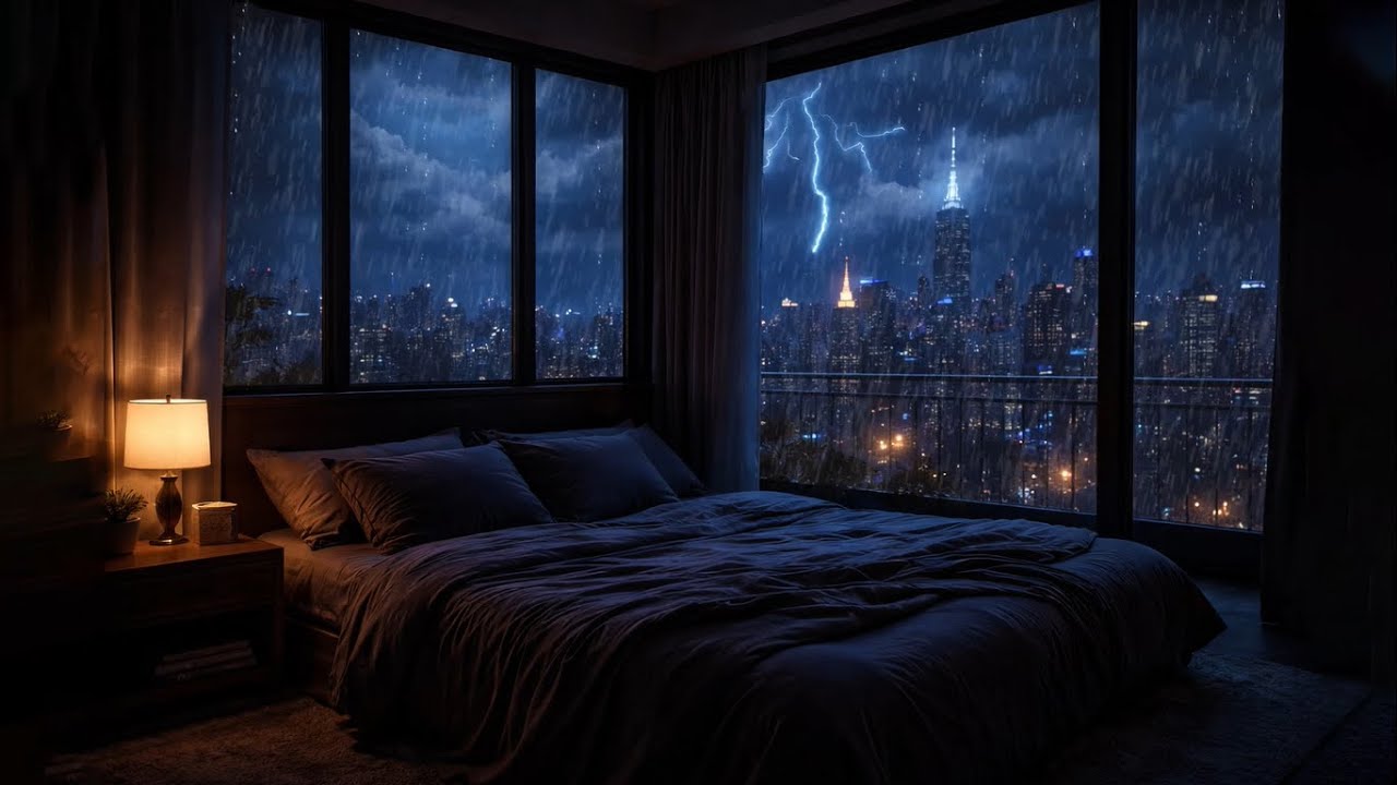 3 HOURS of Gentle Night RAIN, Rain Sounds for Relaxing Sleep, Beat Insomnia with Rain
