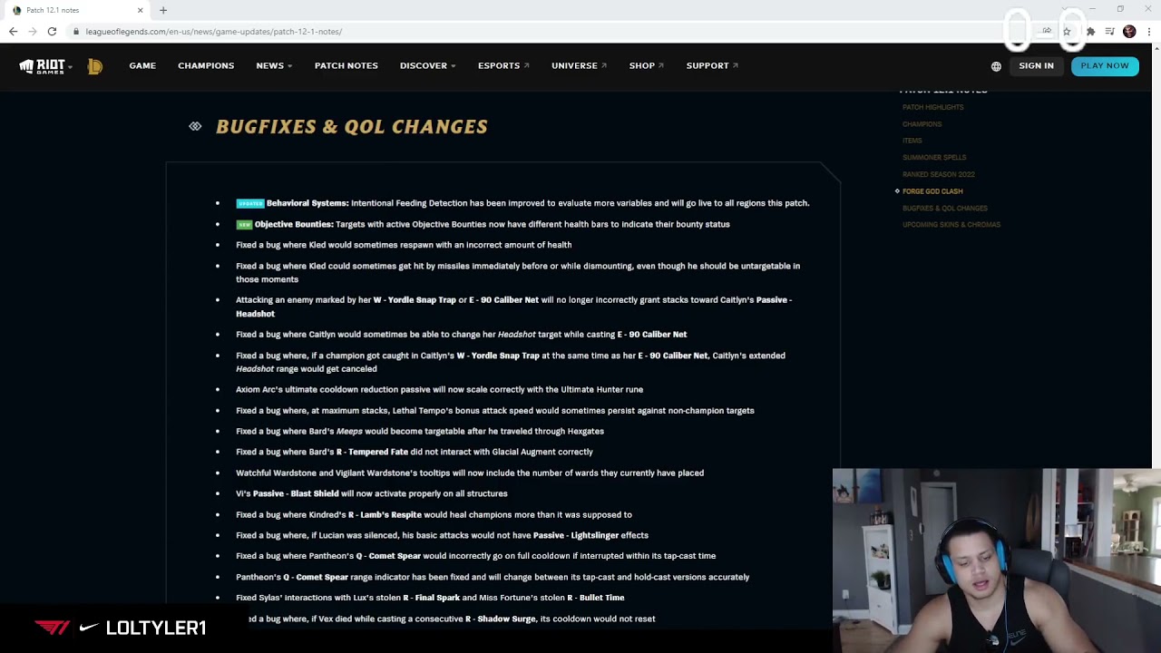 Tyler1 reacts to Riot's new intentional feeding detection. Someone may be banned soon