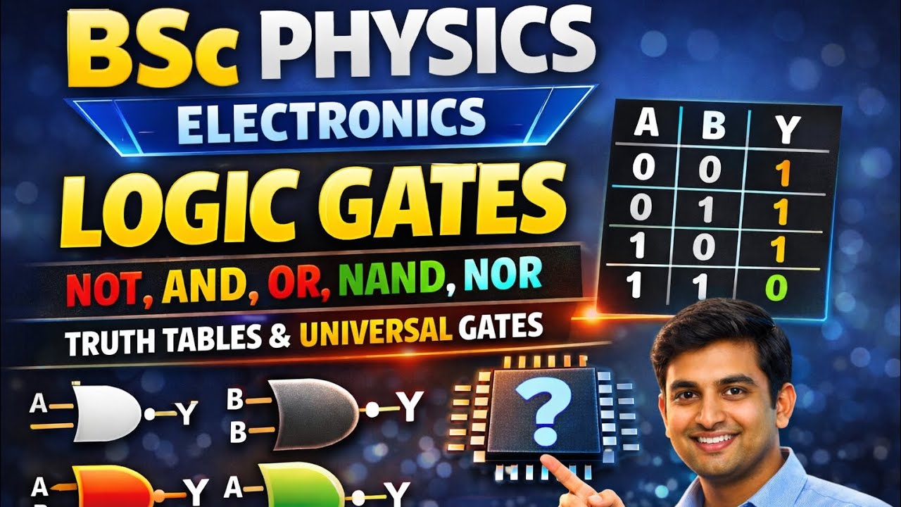 Logic Gates Explained Clearly | NOT, AND, OR, NAND, NOR | Truth Table & Universal Gates |BSc Physics