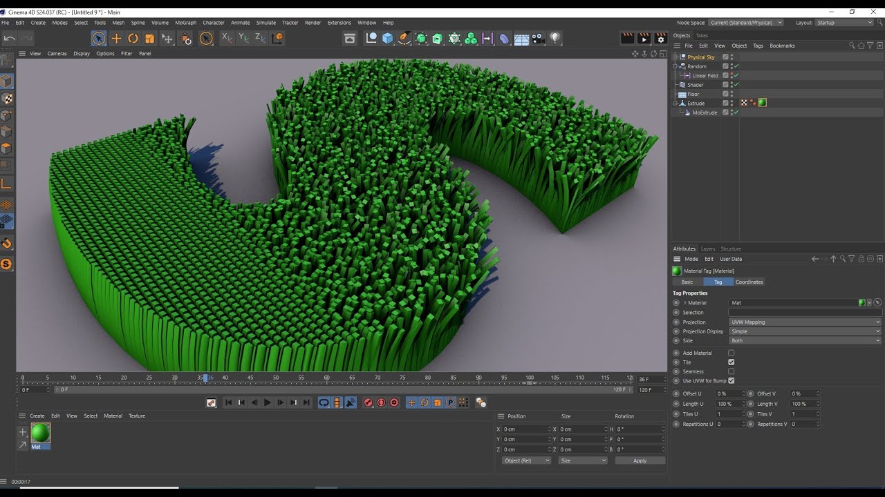 MoExtrude Effecters workflow Cinema 4D Tutorial