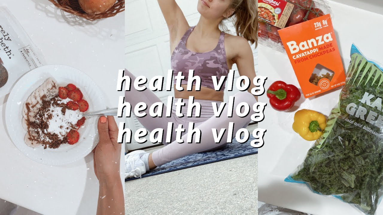 HEALTH VLOG: healthy snack haul, at home workout, + meal ideas!