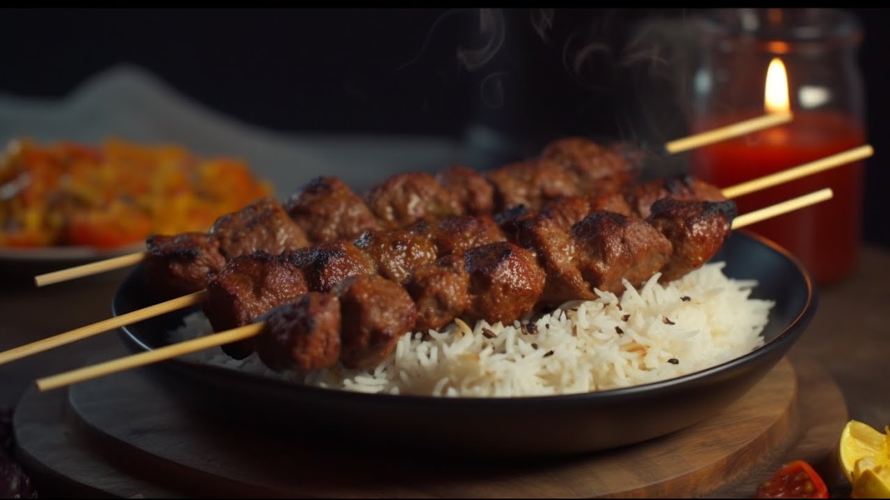 The Ultimate Rice & Kebab Combo You Can’t Stop Eating! 🍢🍚