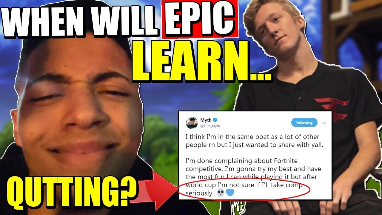 First Tfue Quits Comp... NOW Myth? WTF Epic...
