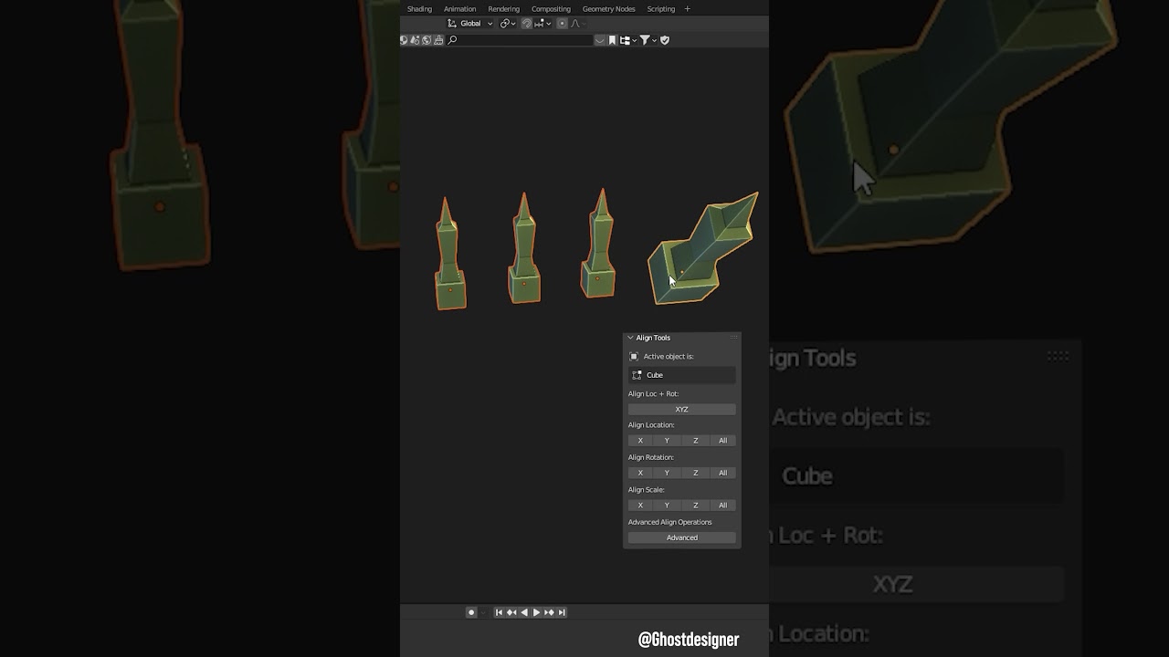 📏 How to Align Objects in Blender Easily (Step-by-Step Guide!) 🎯