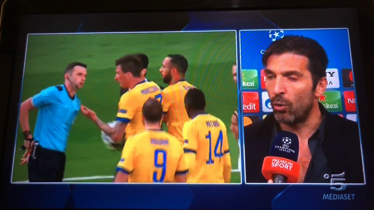 BUFFON INSULTA L’ARBITRO INTERVISTA COMPLETA