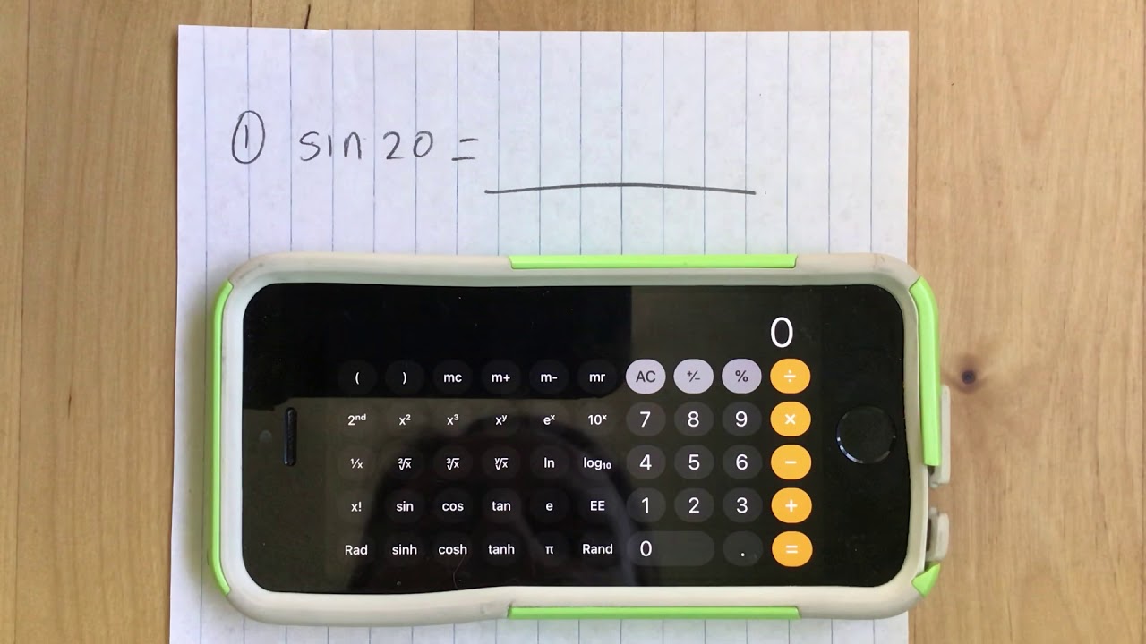 Trigonometry and your calculator- iPhone