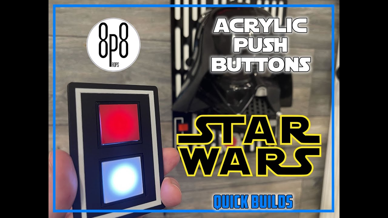 Acrylic Push Buttons - Star Wars DIY! #starwars #disney #diy #howtomake #led #push #button #fyp