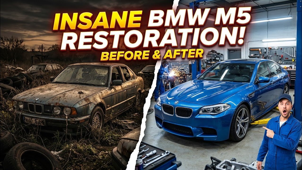 Abandoned BMW M5 Restoration | From Rusty Junkyard to Brand New Supercar!😱#Ai#viral