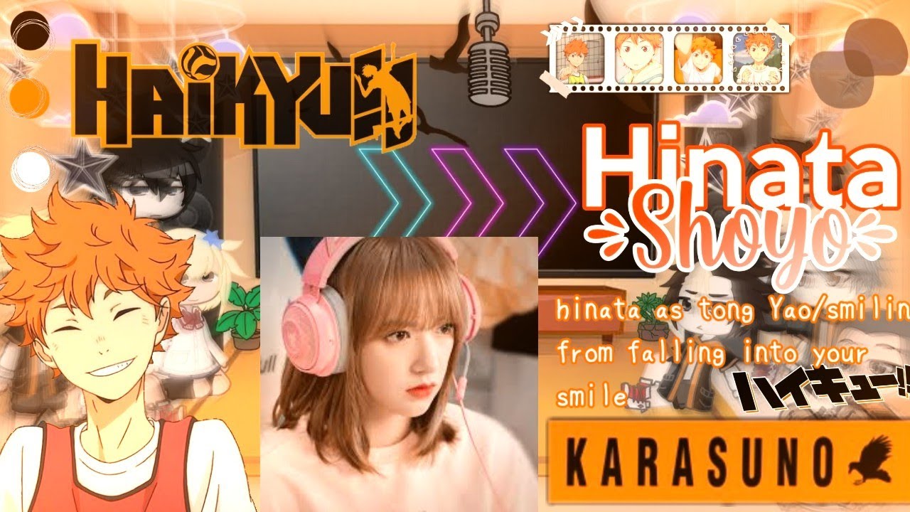 Haikyuu(Karasuno)react to fem.Hinata as tong yao/smiling from falling into your smile|•|Gacha club𓃰