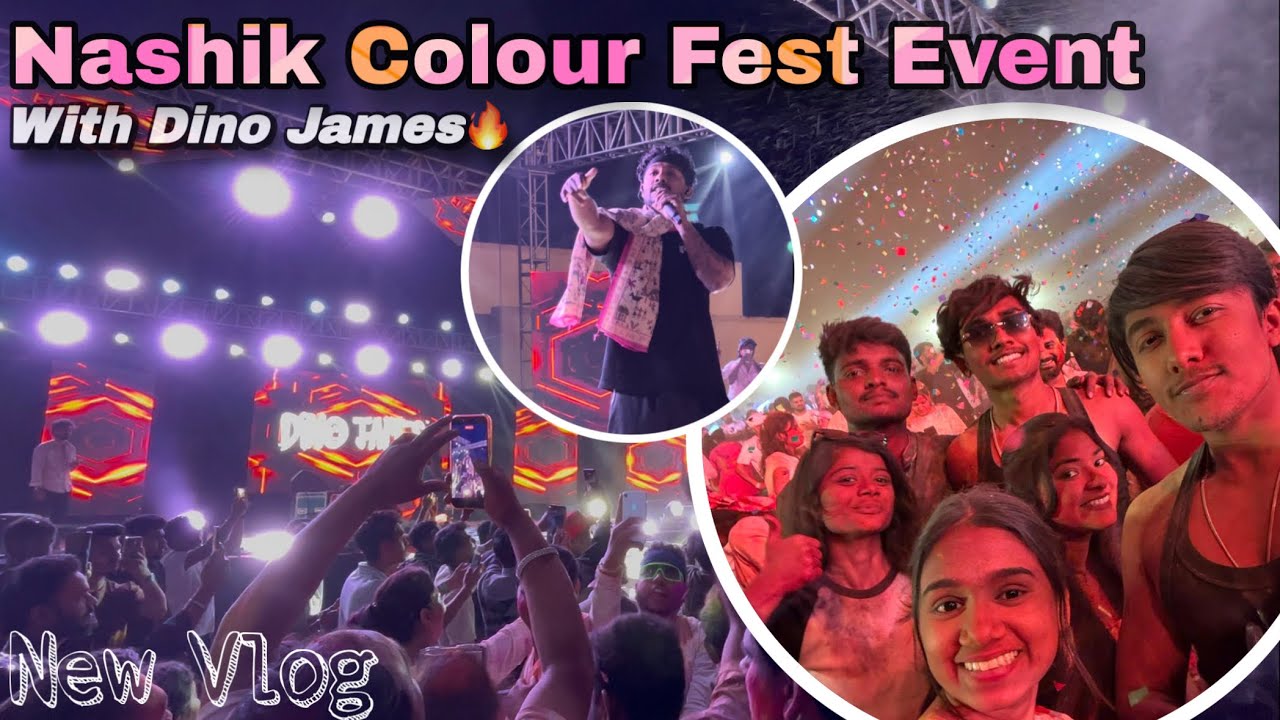 Colour Fest Event With Dino James 🔥In Nashik | Full Enjoy With Friends 🥳 | My First Vlog 