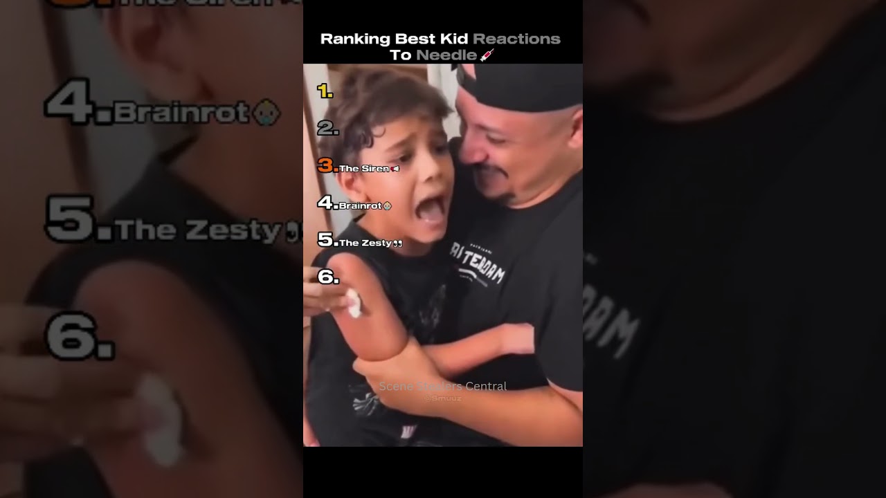 Ranking The Best Kid's Reactions To Needle #funny #comedy #ranking #lol #laugh #reaction