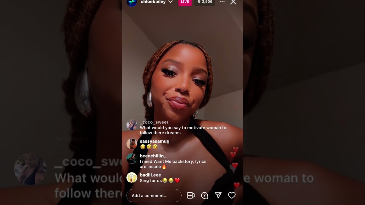 Chloe Bailey Instagram Live | 08.10.24 | cxhdailys