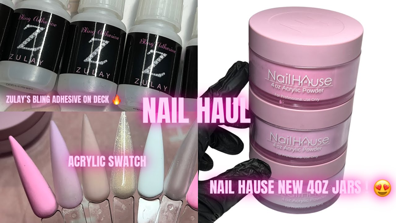 UNBOX WITH ME 🥰 NAIL HAUSE | ZULAY’S NAILS ✨ | ACRYLIC SWATCH