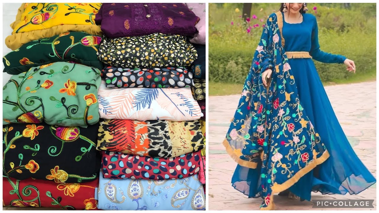 অসম্ভব সুন্দর কালারফুল গাউন টুপিস কালেকশন || Colourful gown two piece collection at Gausia market