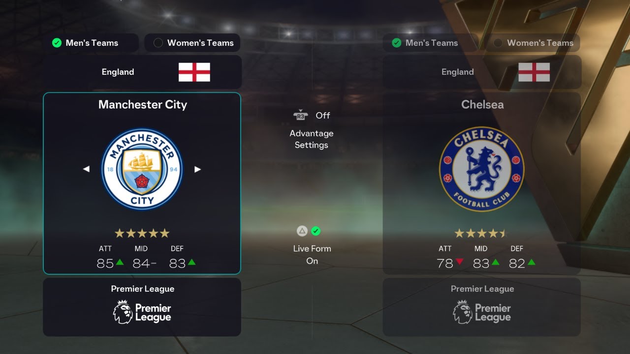 Manchester City vs Chelsea | EA FC 26 Match Simulation