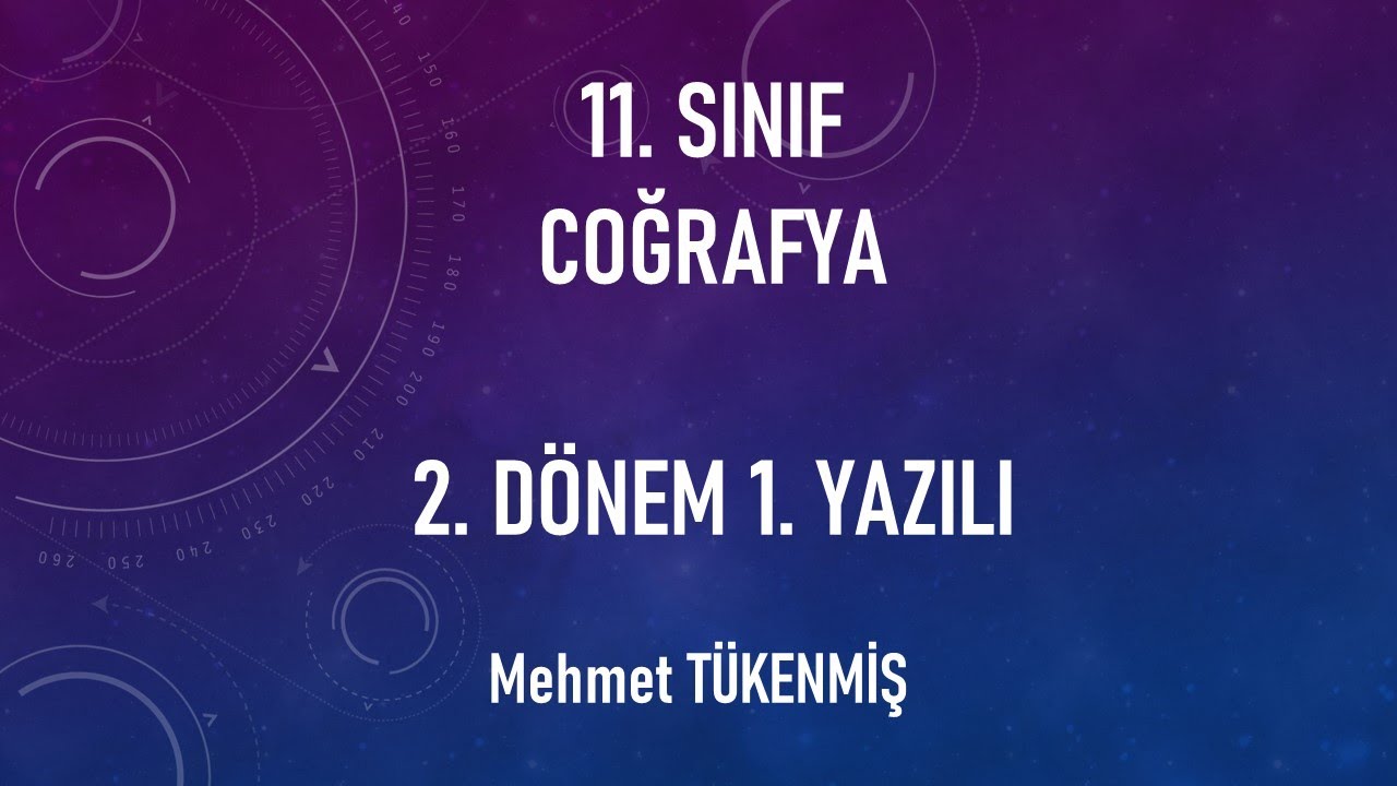 11. Sınıf Coğrafya 2. dönem 1. yazılısı A Grubu