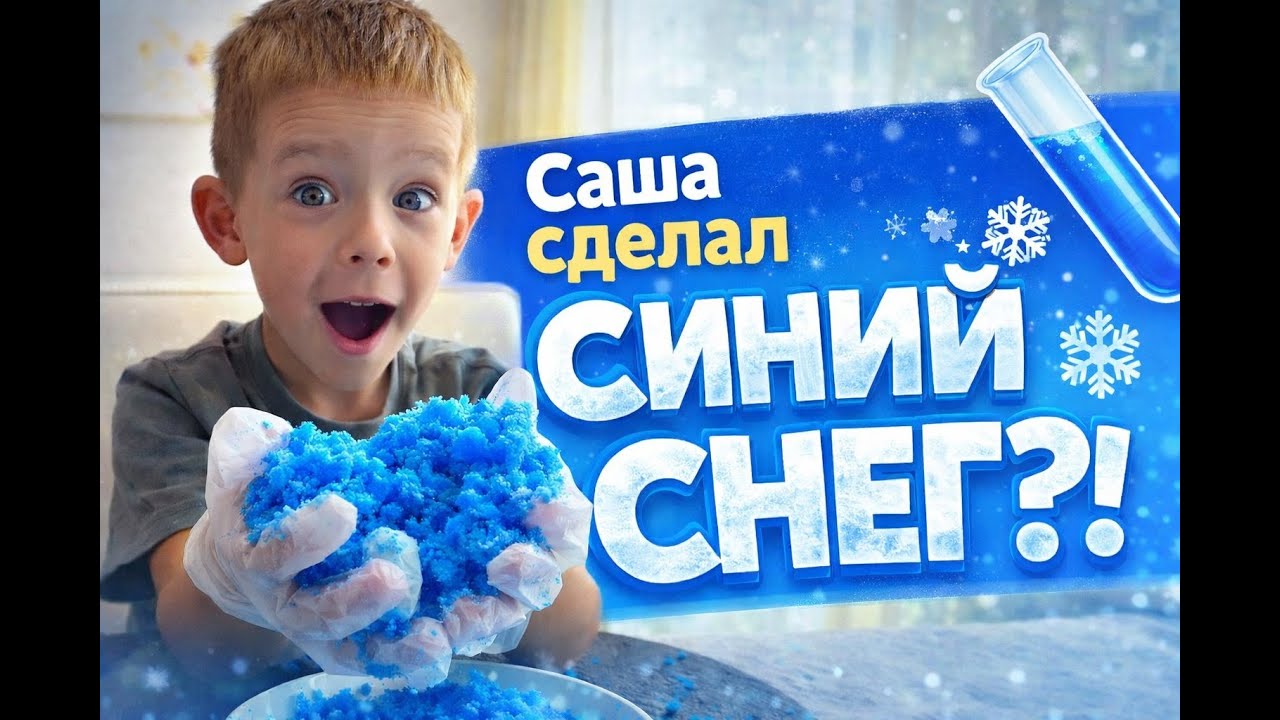 Саша создал СИНИЙ СНЕГ дома ❄️🧪 Реальный эксперимент!