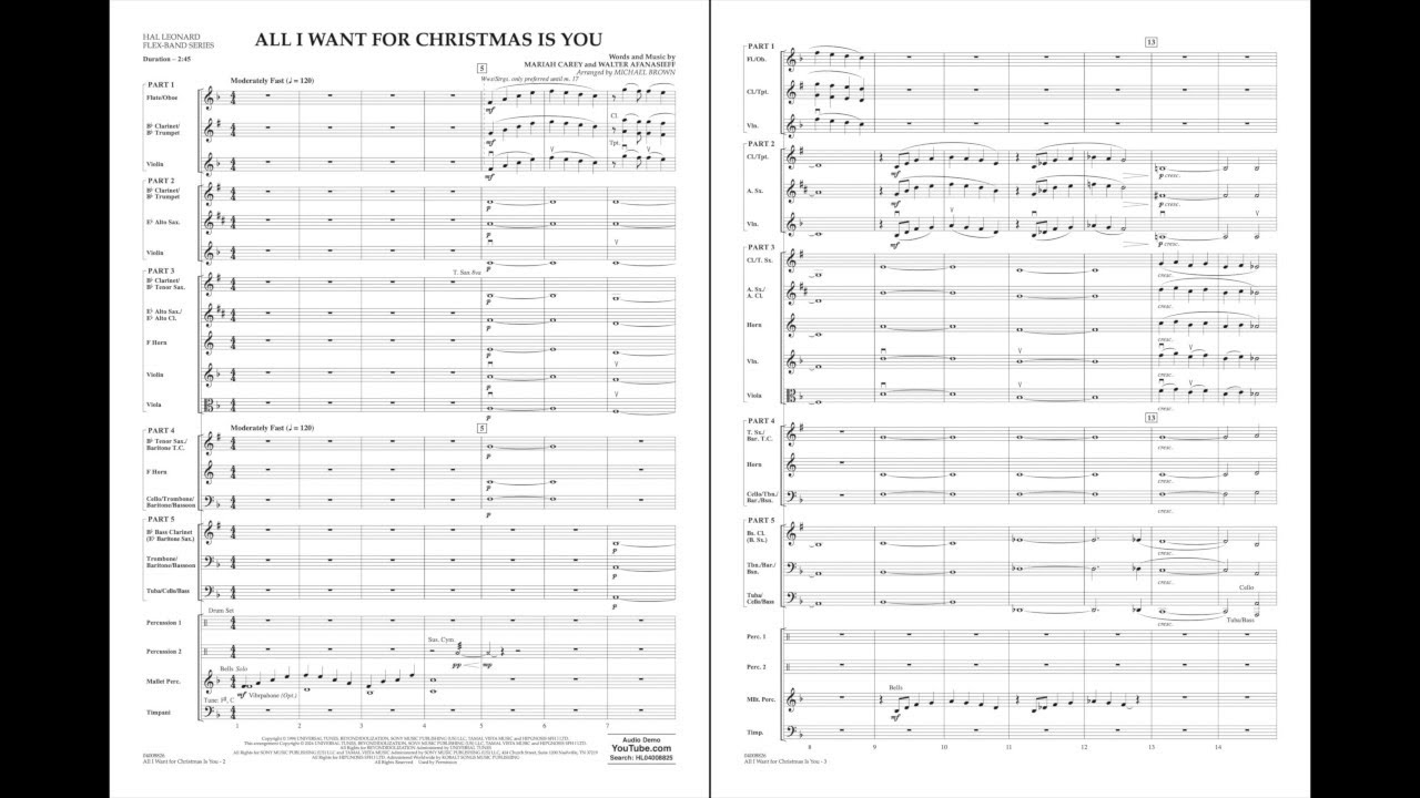 All I Want for Christmas Is You by Mariah Carey | Arr. Michael Brown