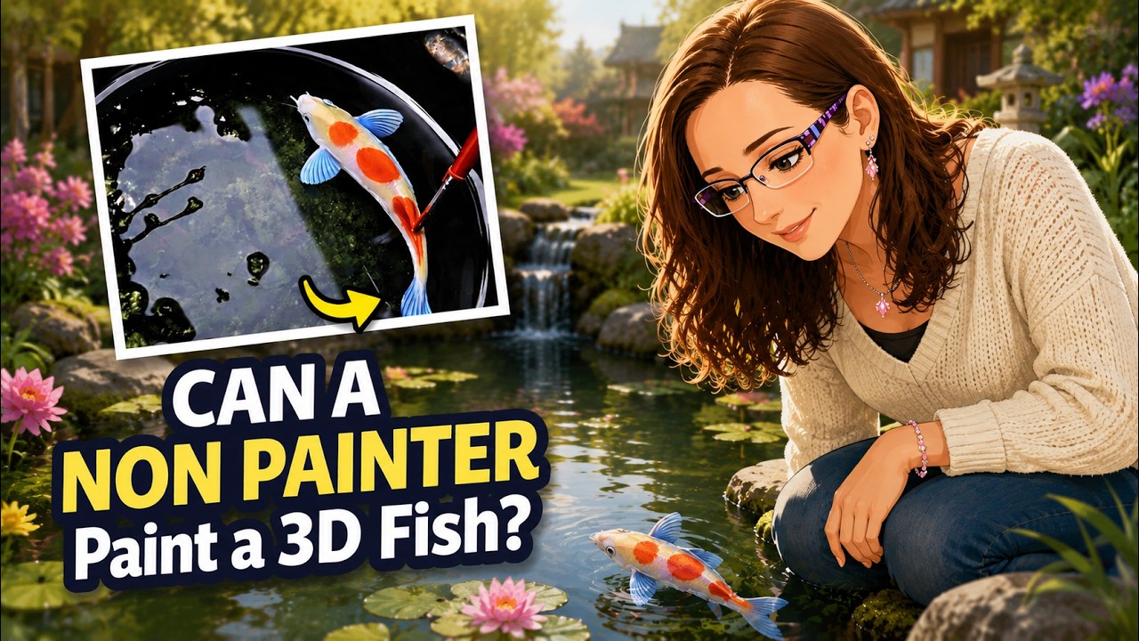 Can a Non-Painter Paint a 3D Fish? | Resin Art Experiment