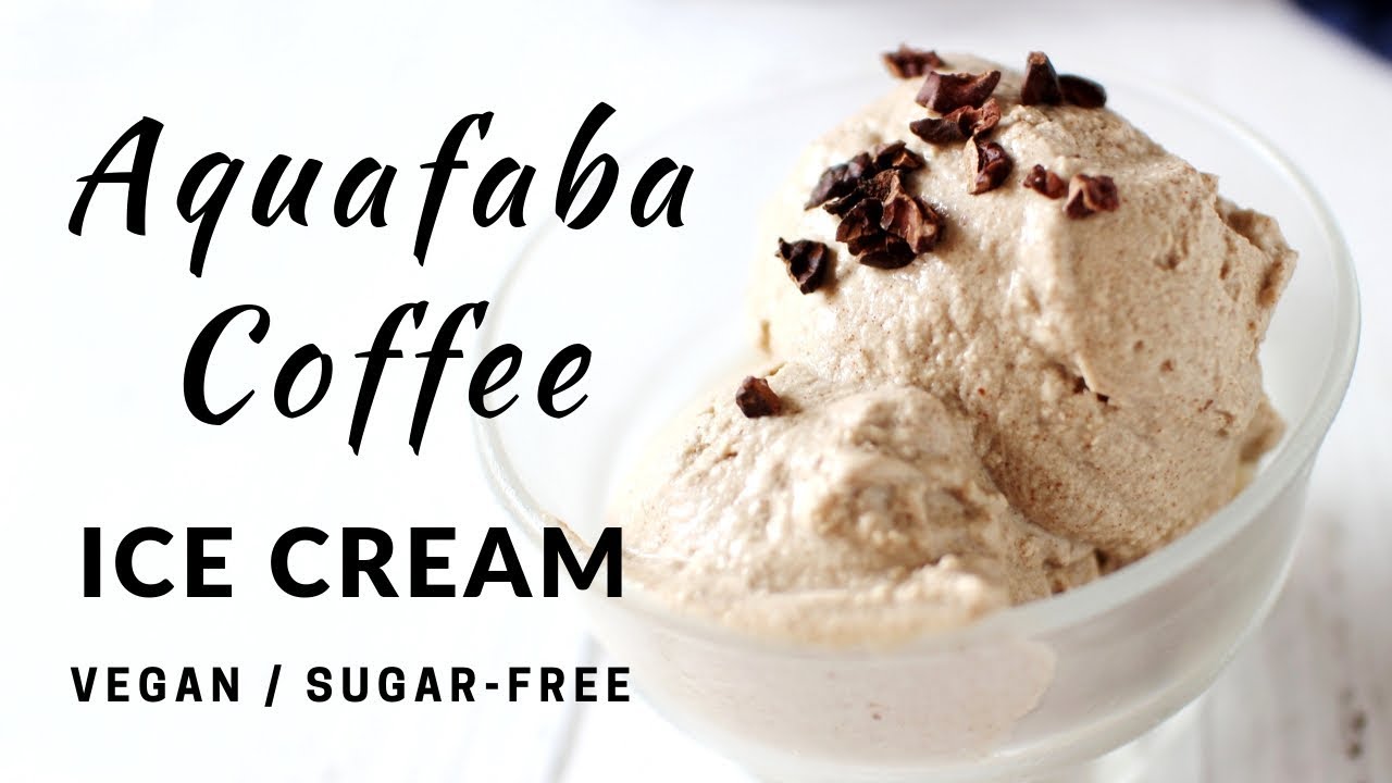 Aquafaba Coffee Ice Cream (Vegan, Sugar-Free)