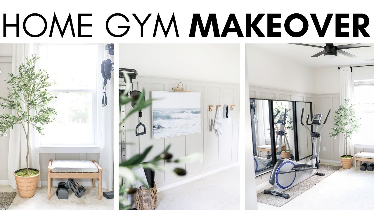 HOME GYM MAKEOVER || DIY WORKOUT ROOM
