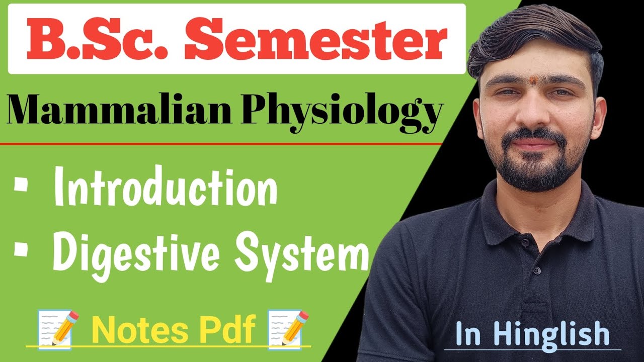 L-1 : Introduction - Digestive System | Bsc Semester | By Dadhich Sir