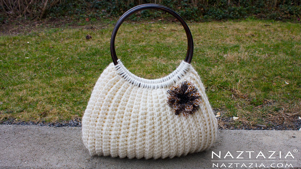 HOW to CROCHET SAVVY HANDBAG - DIY Tutorial for Easy Bag Purse Tote