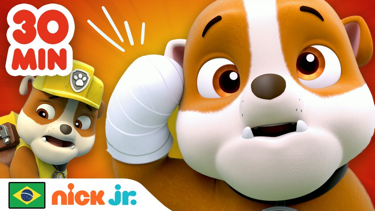 Patrulha Canina | Rubble em Dificuldades - Maratona de 30 Minutos! | Nick Jr. em Português