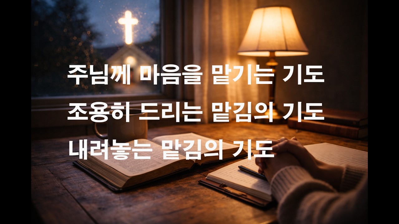 주님께 마음을 맡기는 기도｜자막으로 따라하는 조용한 맡김의 묵상 지친 마음을 주님께 맡깁니다｜조용히 드리는 맡김의 기도 내려놓는 맡김의 기도｜말 없이 자막으로 드리는 묵상