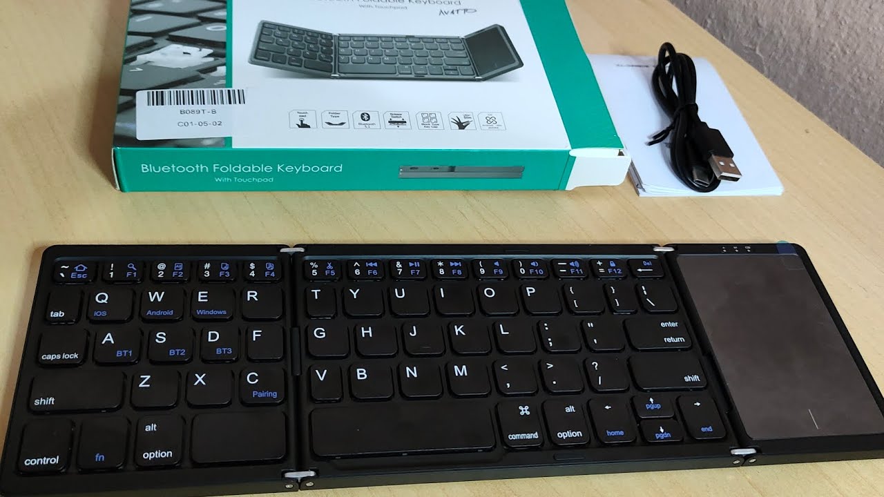 Mini Teclado Dobrável Bluetooth 5.1 (Unboxing & Testes)  #shopee  #teclado #importação #aliexpress