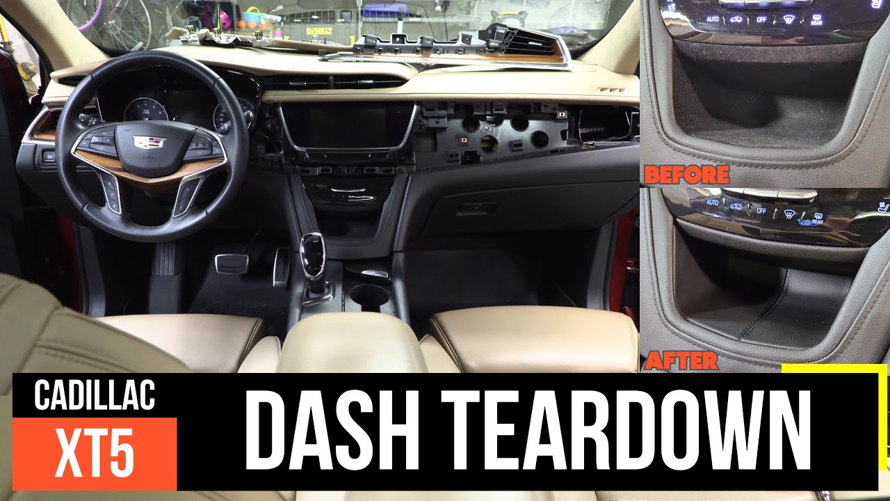 Cadillac XT5 Dash Teardown Guide (Console Storage Compartment Upgrade to Leather or Wireless)