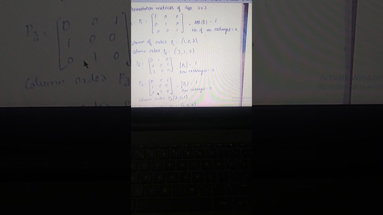 Linear algebra- permutation matrix